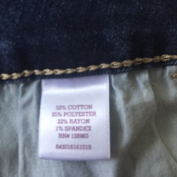 American Heritage Juniors Distressed Dark‎ Blue SO Jeans Size 7 - Picture 6 of 10